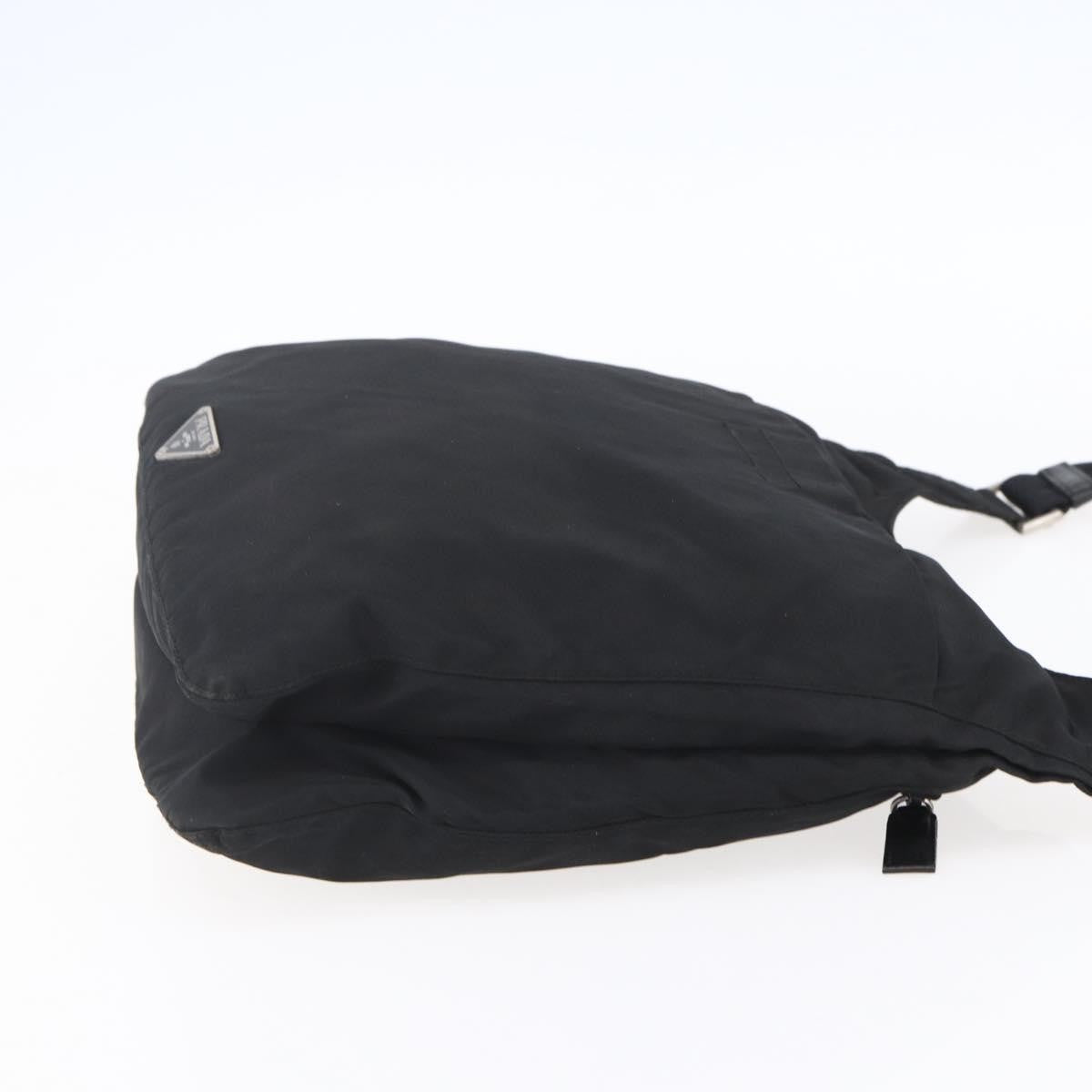 Prada Zip Messenger Quilted Tessuto Black Nylon Shoulder Bag Bag (Pre-Loved)