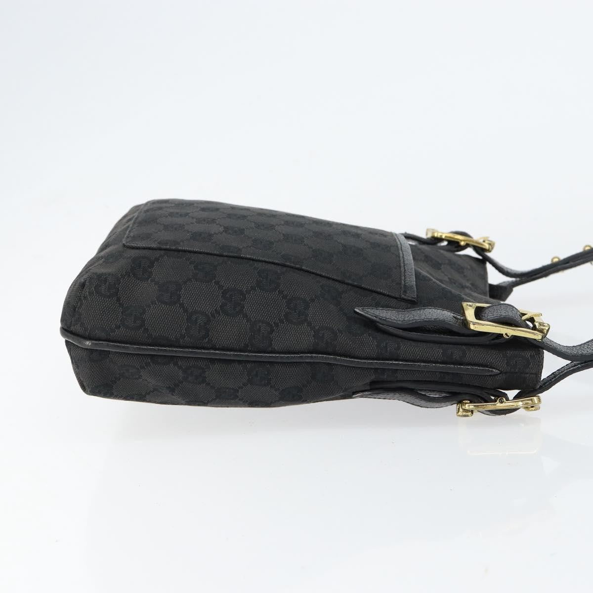 Gucci Vintage Shoulder Bag Monogram Canvas Black Canvas Shoulder Bag Bag (Pre-Loved)