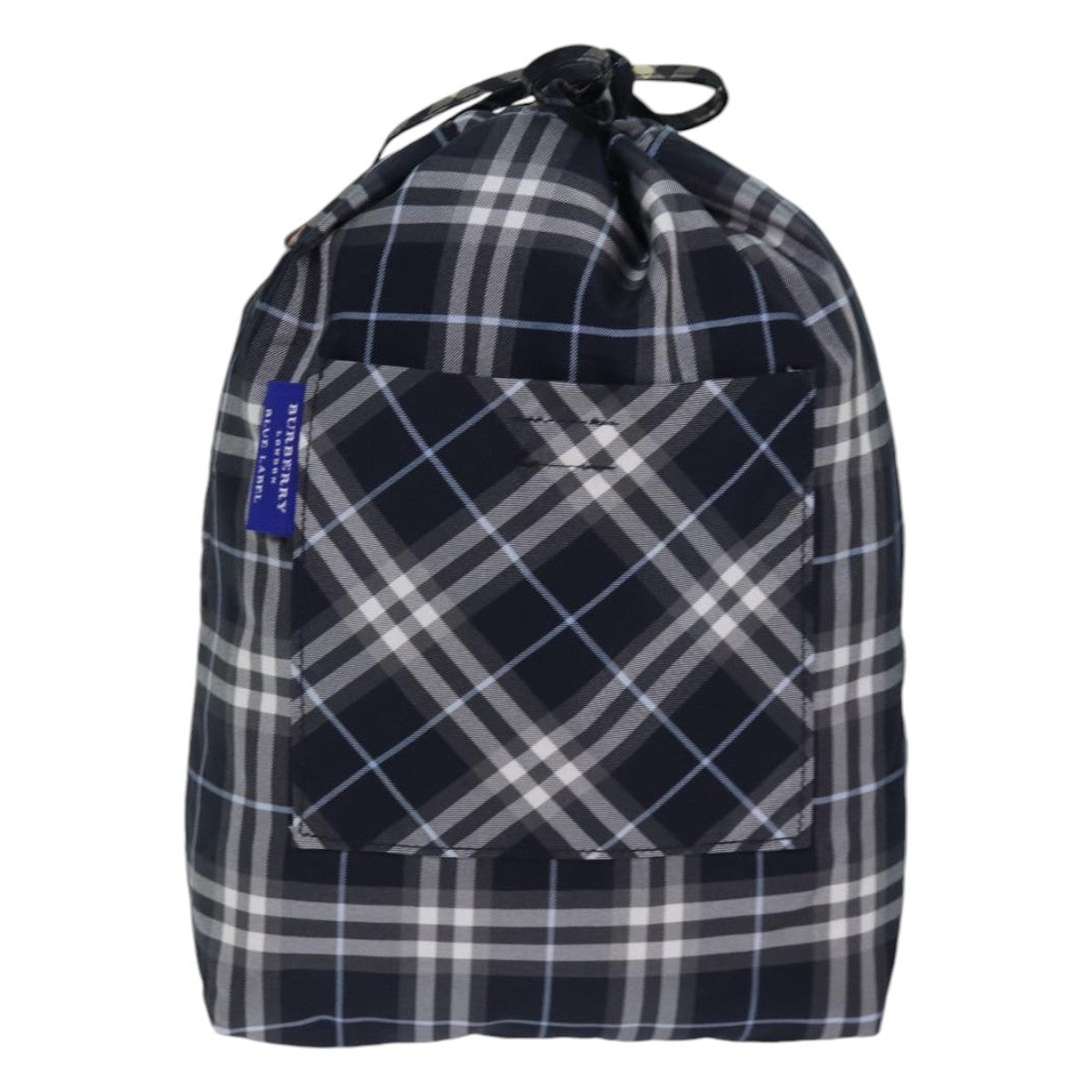 Burberry Nova Check Blue Label Nylon Black Nylon Clutche & Pouche Bag (Authentic Pre-Loved)