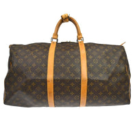 Louis Vuitton Keepall Bag Monogram Canvas Brown Canvas Travel Bag Bag (Authentic Pre-Loved)