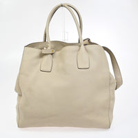 Prada Convertible Open Shopping Tote Vitello Daino Beige Leather Tote Bag Bag (Authentic Pre-Loved)