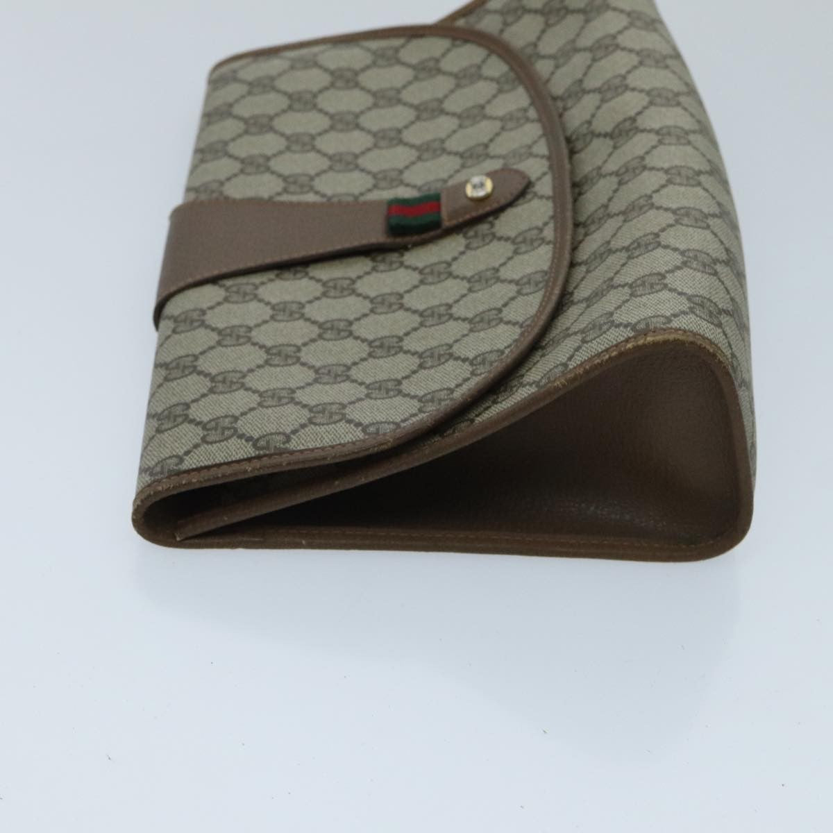 Gucci Sherry Line Pouch Canvas Beige Canvas Clutche & Pouche Bag (Authentic Pre-Loved)