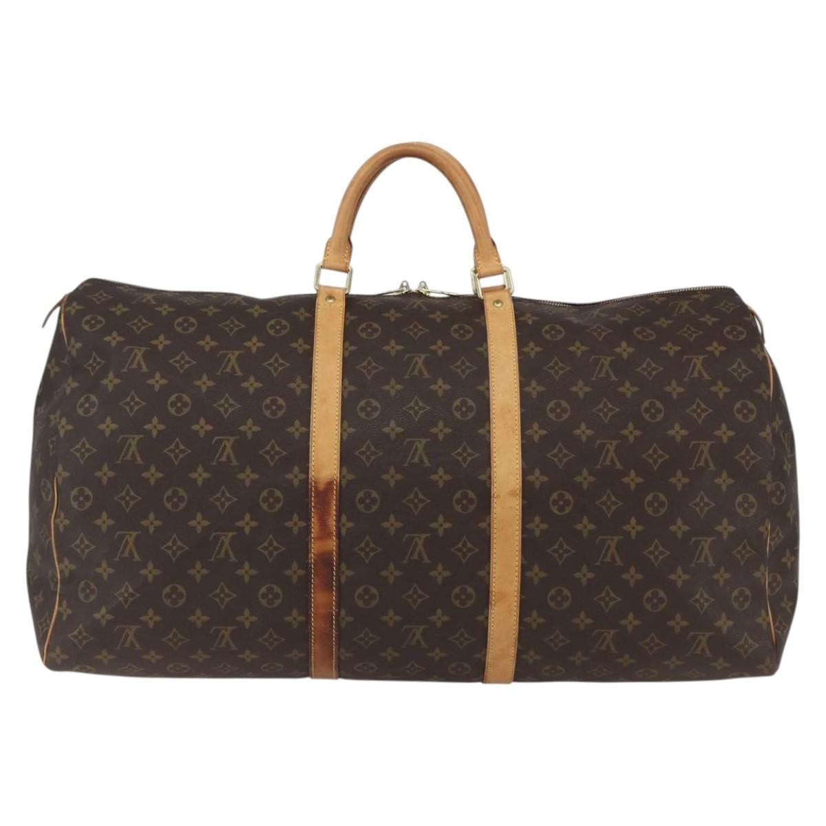 Louis Vuitton Keepall Bag Monogram Canvas Brown Canvas Travel Bag Bag (Pre-Loved)