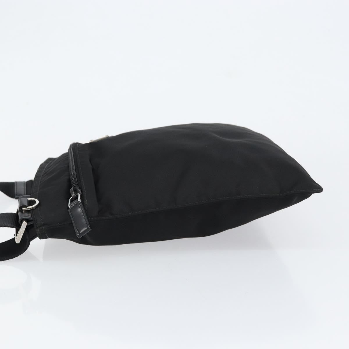 Prada Prada Front Pocket Messenger Bag Tessuto Black Nylon Shoulder Bag Bag (Pre-Loved)