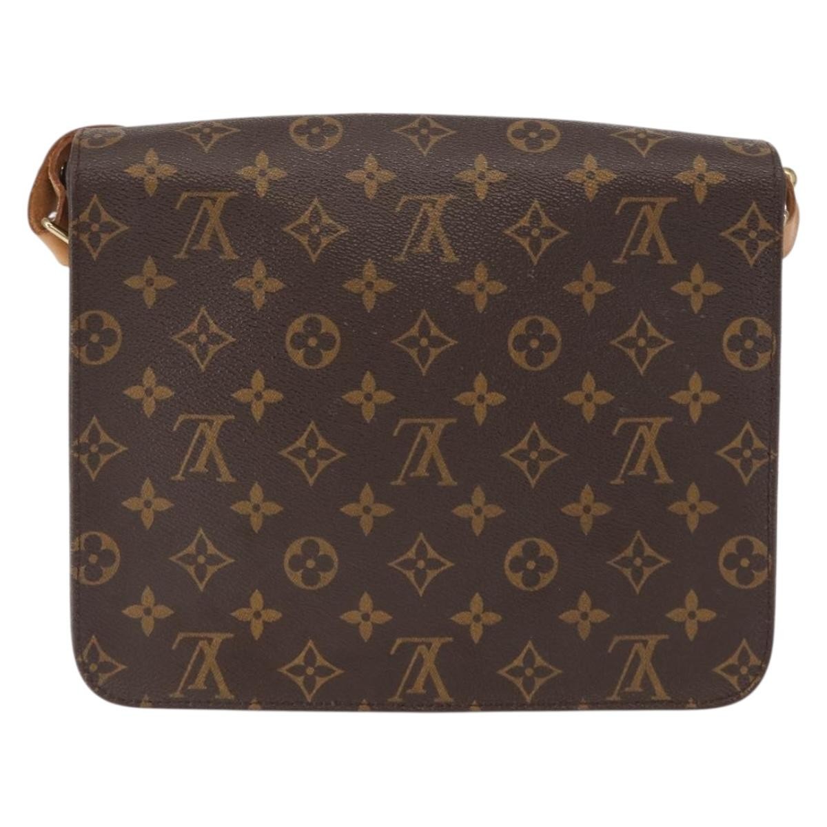 Louis Vuitton Cartouchiere Handbag Monogram Canvas Brown Canvas Shoulder Bag Bag (Authentic Pre-Loved)