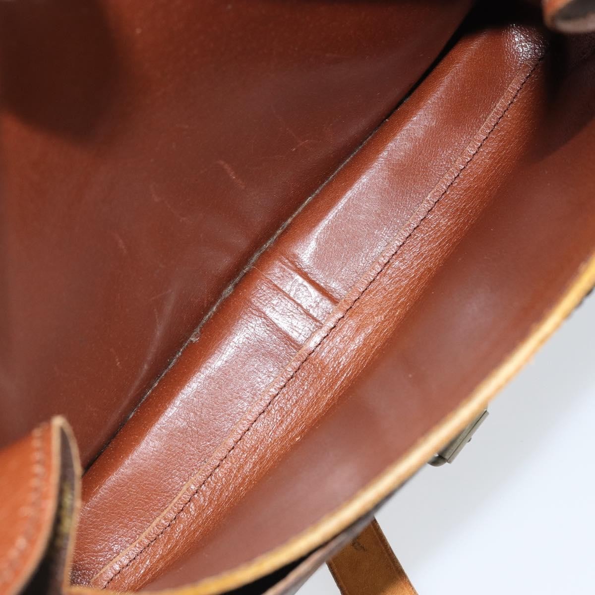 Louis Vuitton Cartouchiere Handbag Monogram Canvas Brown Canvas Shoulder Bag Bag (Authentic Pre-Loved)