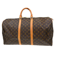 Louis Vuitton Keepall Bag Monogram Canvas Brown Canvas Travel Bag Bag (Pre-Loved)