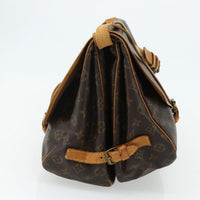 Louis Vuitton Saumur Handbag Monogram Canvas Brown Canvas Shoulder Bag Bag (Authentic Pre-Loved)