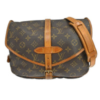 Louis Vuitton Saumur Handbag Monogram Canvas Brown Canvas Shoulder Bag Bag (Authentic Pre-Loved)