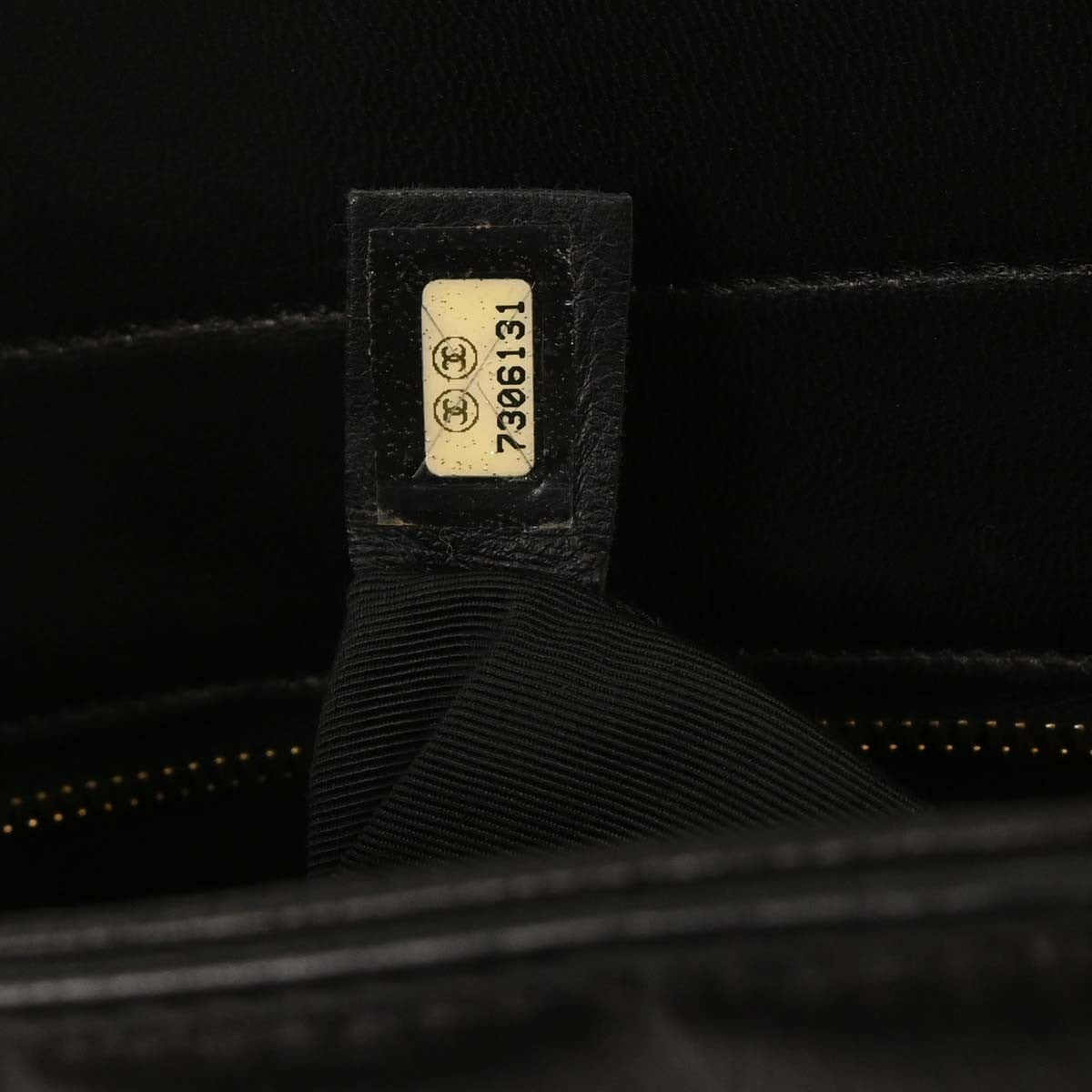 Chanel Chocolate Bar Cc Tote Quilted Leather Black Leather Tote Bag Bag (Authentic Pre-Loved)