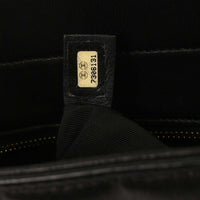 Chanel Chocolate Bar Cc Tote Quilted Leather Black Leather Tote Bag Bag (Authentic Pre-Loved)