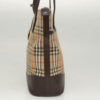Burberry Nova Check Shoulder Bag Canvas And Leather Beige Canvas Shoulder Bag Bag (Authentic Pre-Loved)