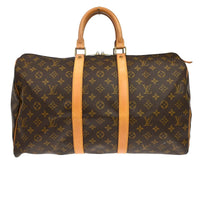Louis Vuitton Louis Vuitton Keepall Bag Monogram Canvas Brown Canvas Travel Bag Bag (Pre-Loved)