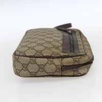 Gucci Wristlet Clutch Gg Coated Canvas Beige Canvas Clutche & Pouche Bag (Pre-Loved)