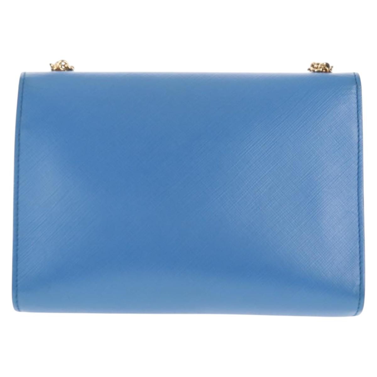 Salvatore Ferragamo Ginny Crossbody Bag Leather Blue Leather Shoulder Bag Bag (Authentic Pre-Loved)