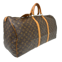 Louis Vuitton Keepall Bag Monogram Canvas Brown Canvas Travel Bag Bag (Authentic Pre-Loved)