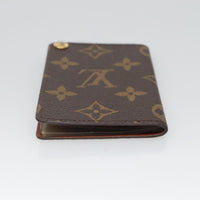 Louis Vuitton Porte Cartes Pression Card Case Monogram Canvas Brown Canvas Card Holders Accessory (Authentic Pre-Loved)