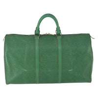 Louis Vuitton Keepall Bag Epi Leather Green Leather Travel Bag Bag (Pre-Loved)