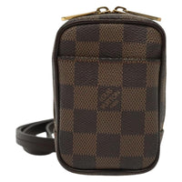 Louis Vuitton Etui Okapi Camera Case Damier Brown Canvas Clutche & Pouche Bag (Authentic Pre-Loved)