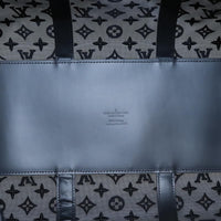 Louis Vuitton Keepall Bandouliere Bag Monogram See Through Mesh Black Nylon Travel Bag Bag (Pre-Loved)