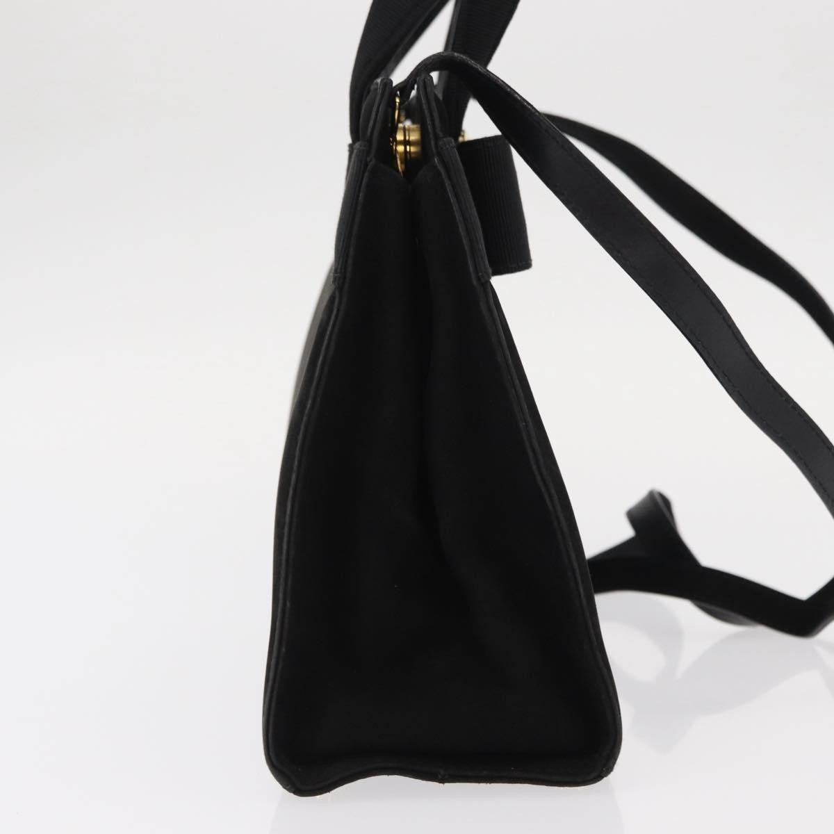 Salvatore Ferragamo Convertible Vara Bow Tote Suede Black Suede Handbag (Authentic Pre-Loved)