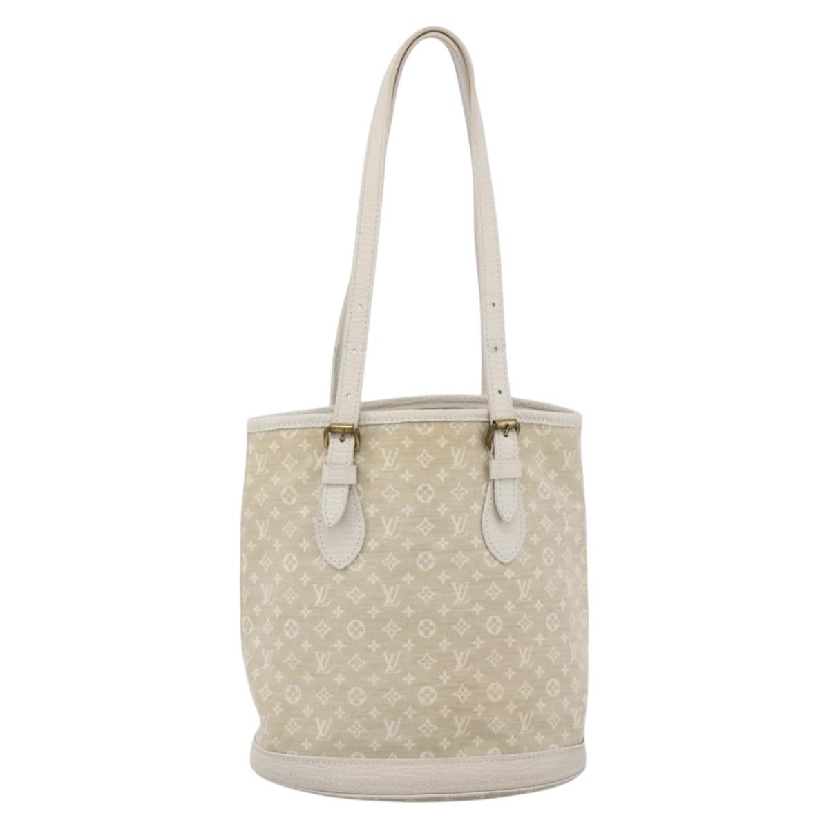 Louis Vuitton Petit Bucket Bag Mini Lin Beige Canvas Shoulder Bag Bag (Pre-Loved)
