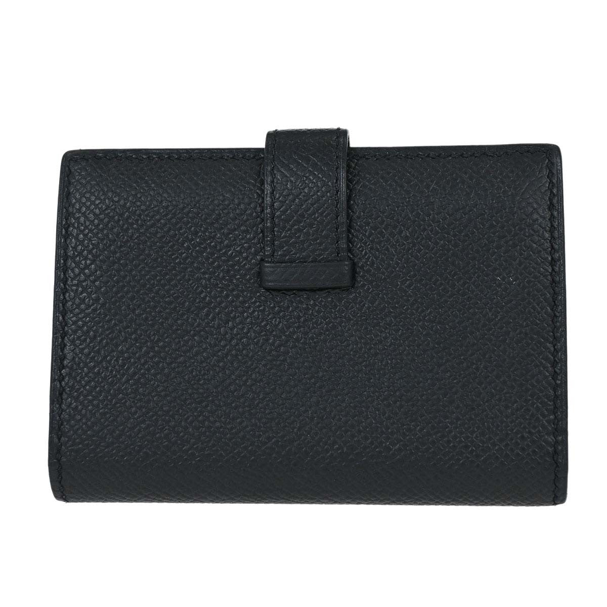 Hermes Bearn Wallet Epsom Black Leather Wallets Accessory (Pre-Loved)