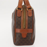Celine Vintage Macadam Handbag Canvas And Leather Brown Canvas Handbag (Authentic Pre-Loved)