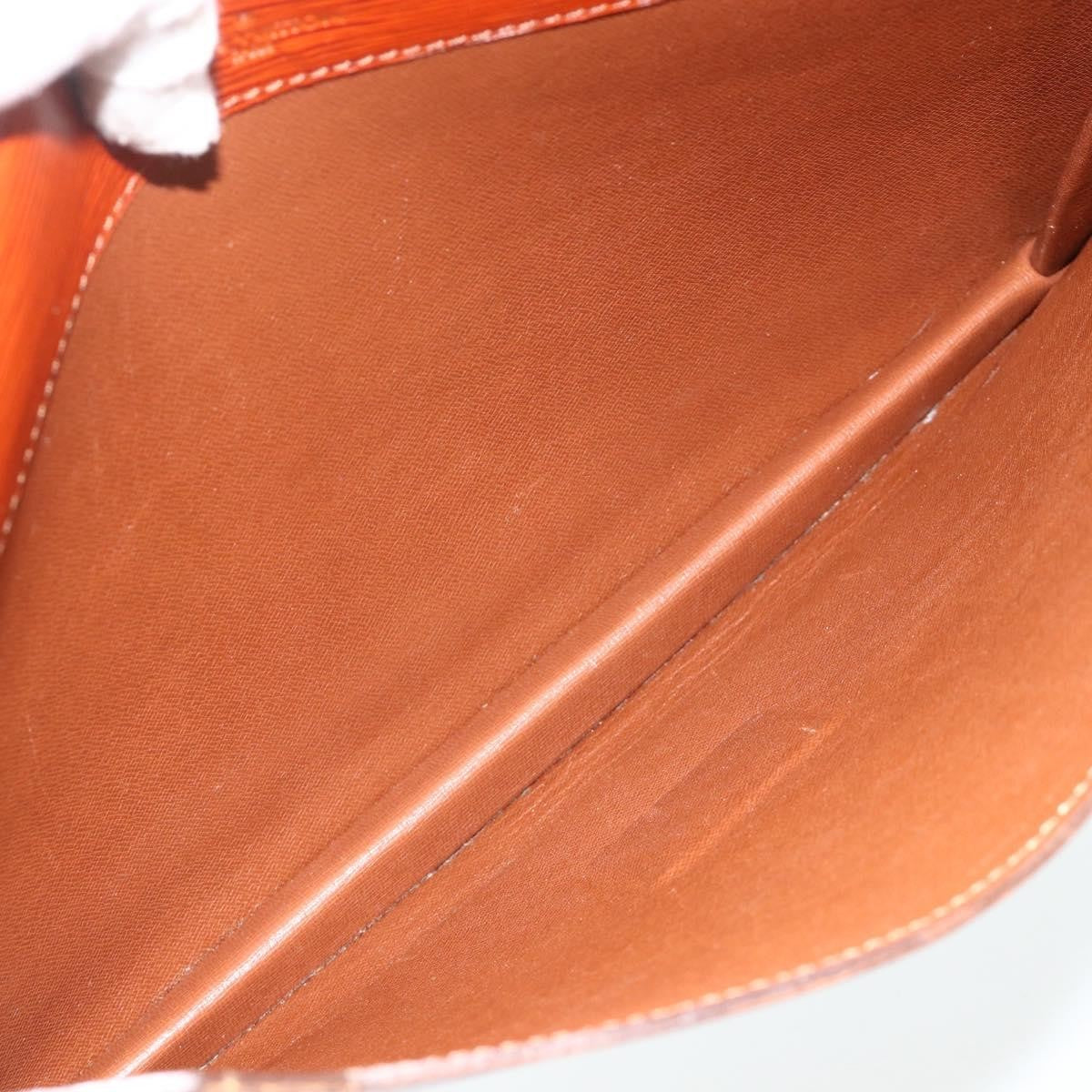 Louis Vuitton Porte-Documents Senateur Bag Epi Leather Brown Leather Clutche & Pouche Bag (Authentic Pre-Loved)