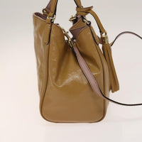 Gucci Gucci Soho Convertible Shoulder Bag Patent Beige Patent_Leather Shoulder Bag Bag (Pre-Loved)