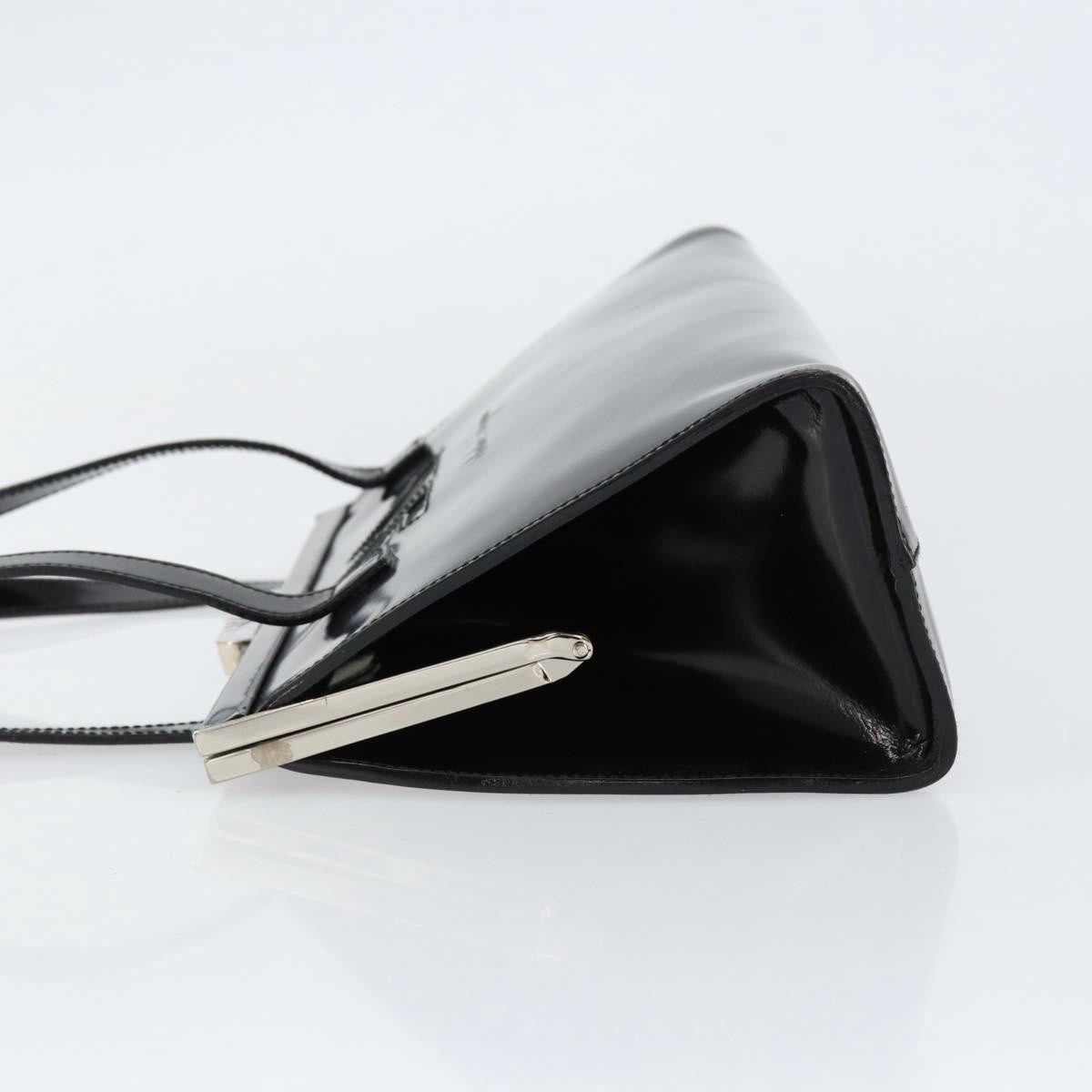 Salvatore Ferragamo Vintage Tote Bag Patent Leather Black Patent_Leather Tote Bag Bag (Pre-Loved)
