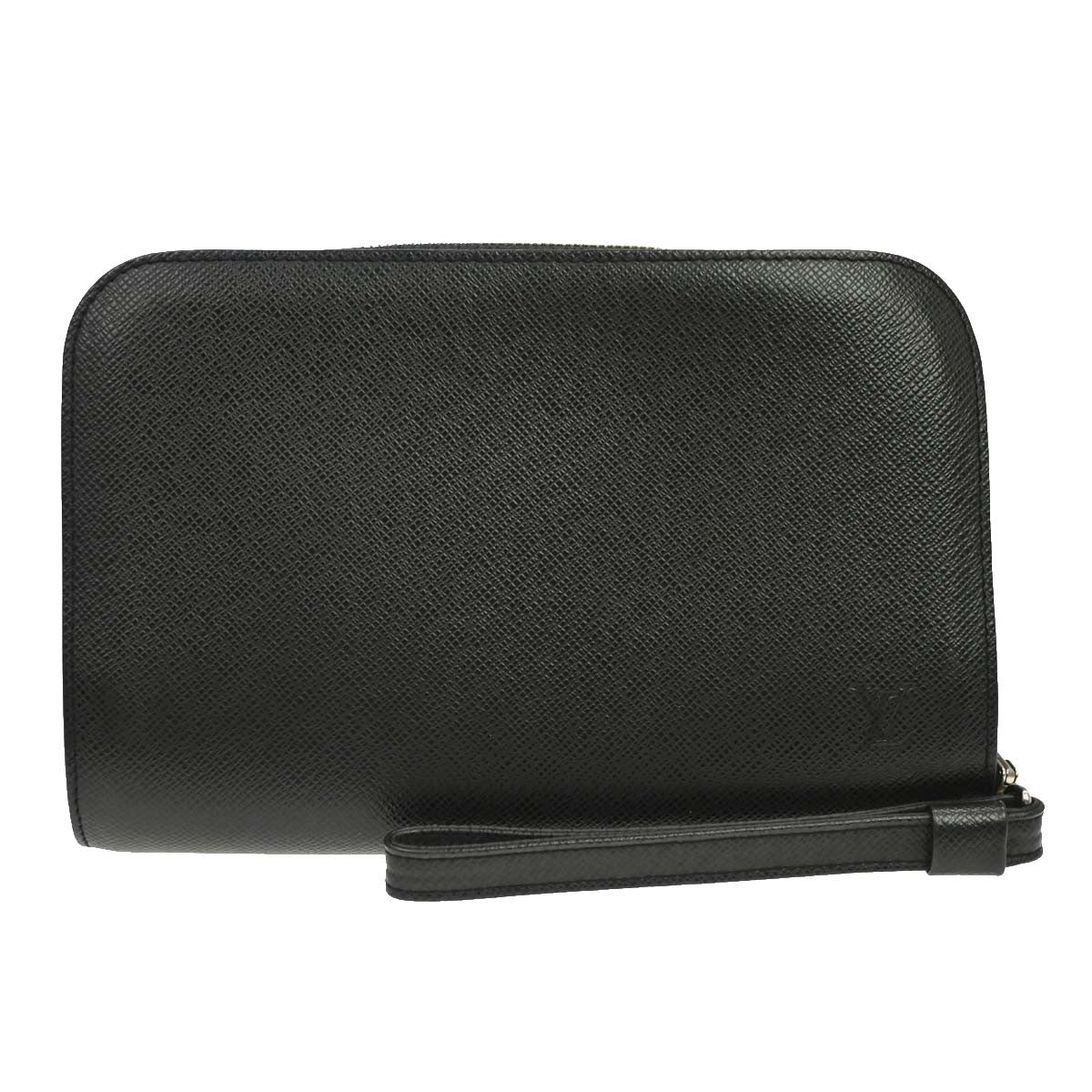 Louis Vuitton Pochette Baikal Clutch Taiga Leather Black Leather Clutche & Pouche Bag (Pre-Loved)