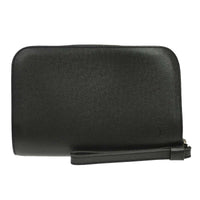 Louis Vuitton Pochette Baikal Clutch Taiga Leather Black Leather Clutche & Pouche Bag (Pre-Loved)