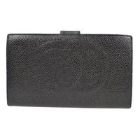 Chanel Timeless Cc French Wallet Caviar Black Leather Wallets Accessory (Authentic Pre-Loved)
