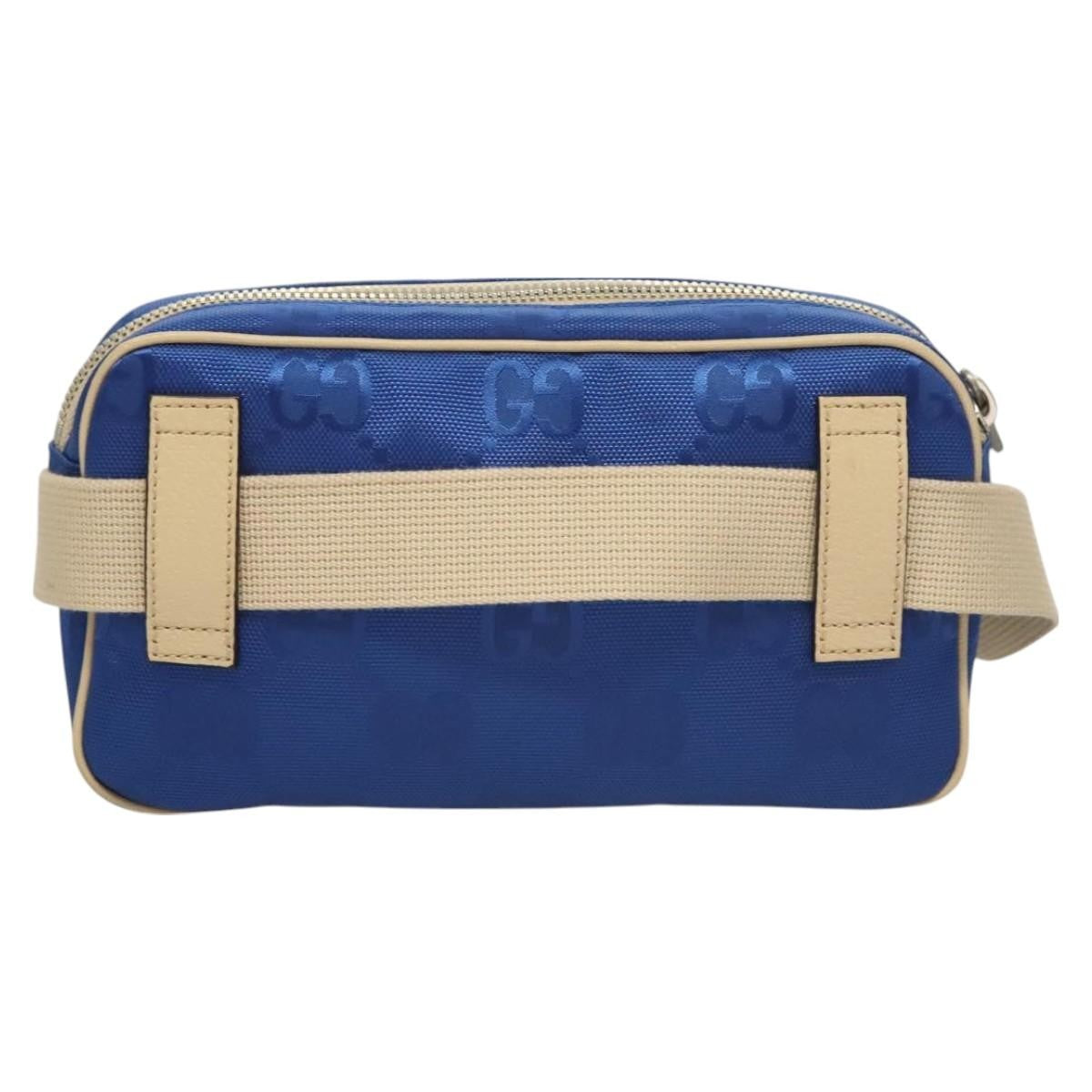Gucci Off The Grid Belt Bag Gg Econyl Blue Canvas Shoulder Bag Bag (Pre-Loved)