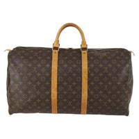 Louis Vuitton Keepall Bag Monogram Canvas Brown Canvas Travel Bag Bag (Pre-Loved)