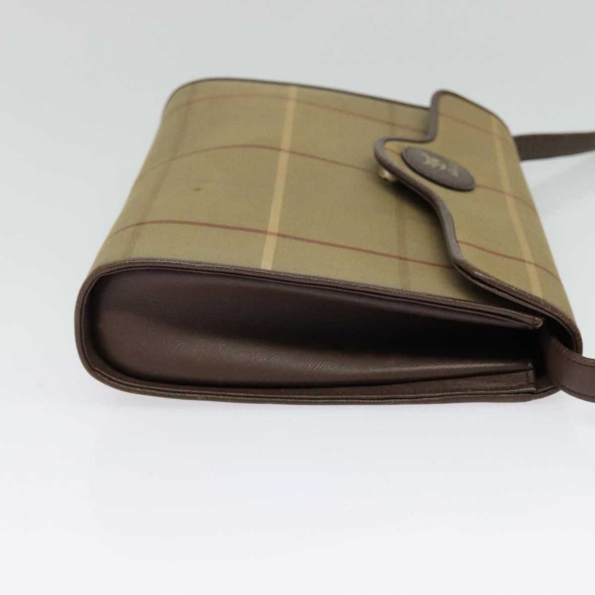 Burberry Nova Check Shoulder Bag Canvas And Leather Beige Canvas Shoulder Bag Bag (Authentic Pre-Loved)