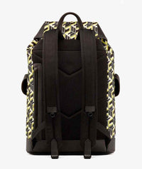 MCM Brandenburg Yellow/Black Cubic Monogram Unisex Nylon Backpack