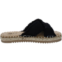 Kelt Womens Canvas Criss-Cross Slide Sandals
