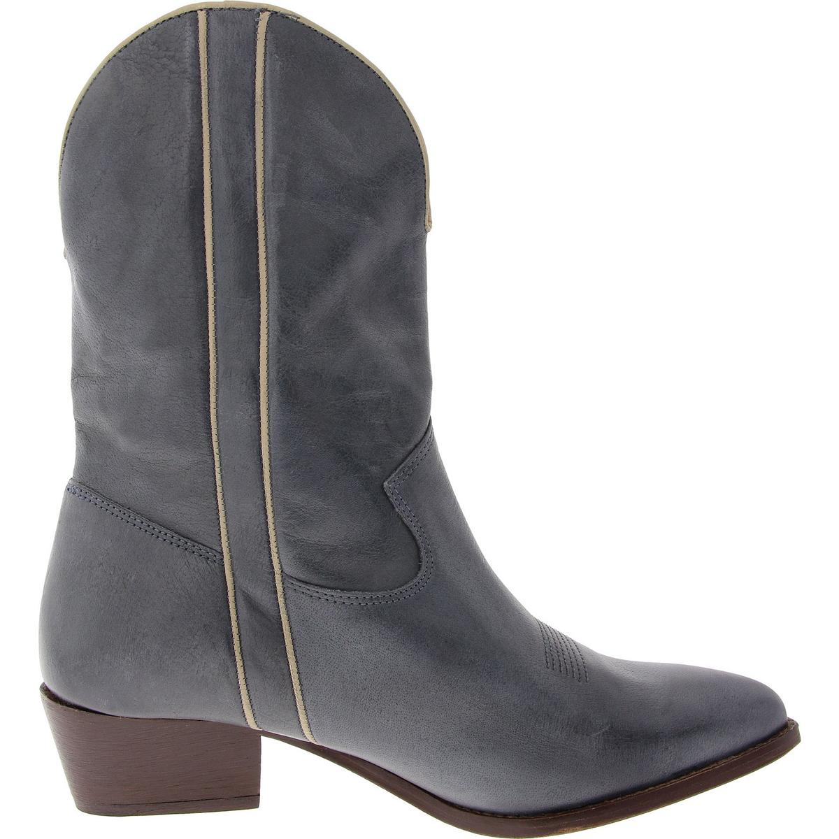 Borderline Womens Cushioned Footbed Leather Cowboy, Western Boots