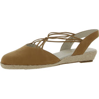 Miracle Womens Strappy Flats Espadrilles Tan Nubuck