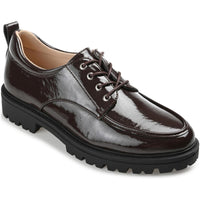 Zina Womens Patent Lugged Sole Oxfords