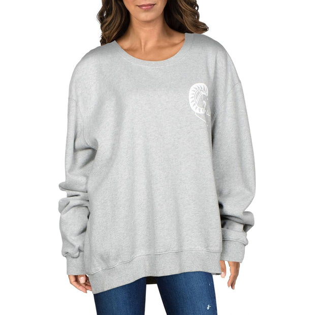 Zodiac Womens Heathered Graphic Sweatshirt, Crew