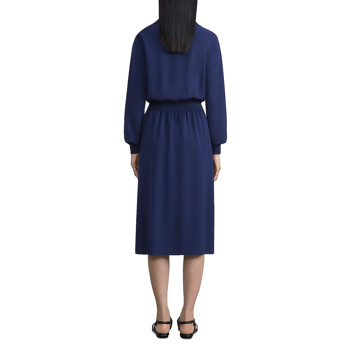 Womens Gathered Acetate Wear To Work Dress