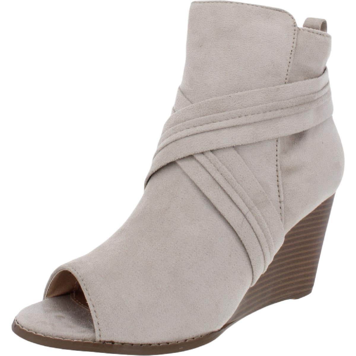 Sabeena Womens Padded Insole Faux Suede Booties