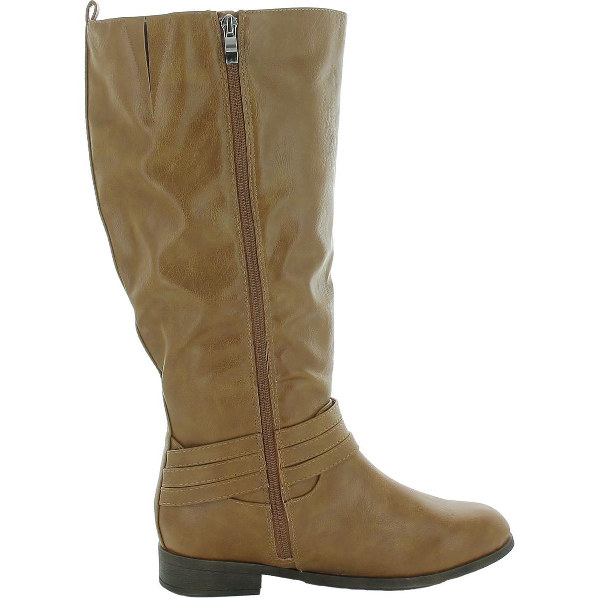 Womens Slip On Tall Knee-High Boots