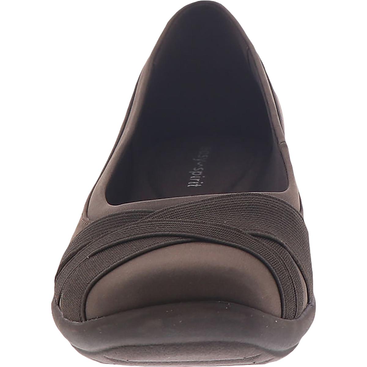Easy Spirit Womens Acasia 3 Faux Leather Slip On Ballet Flats