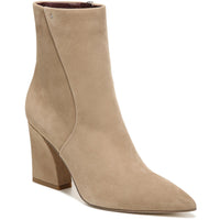 Vesi Womens Zipper Dressy Booties 8.5 Medium Taupe Leather