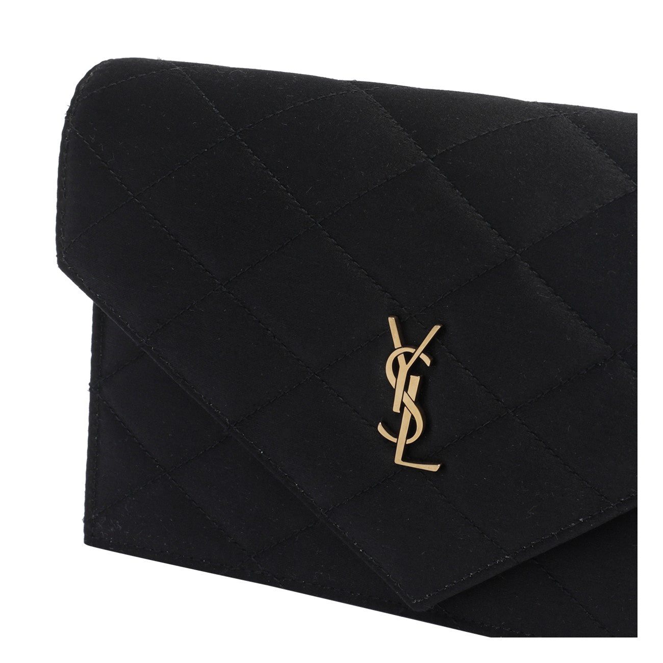 Saint Laurent Saint Laurent Women Satin Paris Wallet With Chain