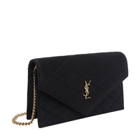 Saint Laurent Saint Laurent Women Satin Paris Wallet With Chain